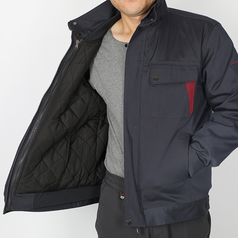冬季定制工作服_四穿棉夾克雙面穿內膽可拆卸工作服（黑）_冬季工作服定制廠家-工服美